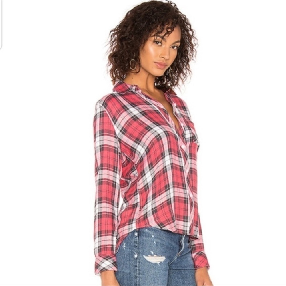 EUC- Rails - Ultra soft, plaid button down. Single layer with one chest pocket.